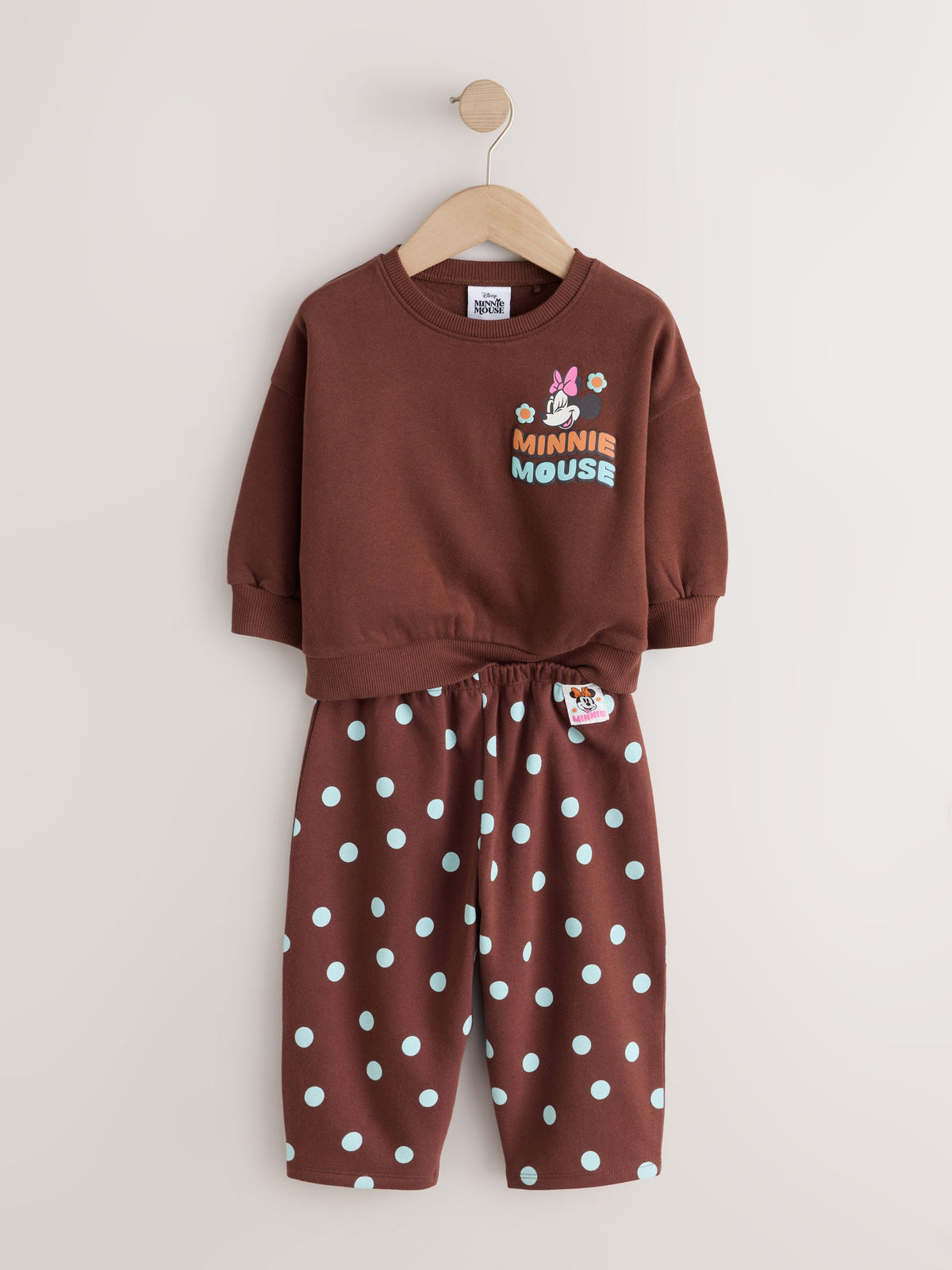 Brown Minnie Mouse Sweatshirt and Barrel Trousers Set (6mths-7yrs) - image 2