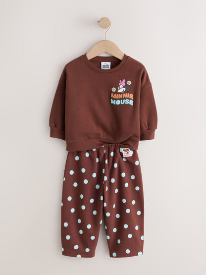 Brown Minnie Mouse Sweatshirt and Barrel Trousers Set (6mths-7yrs) - image 2