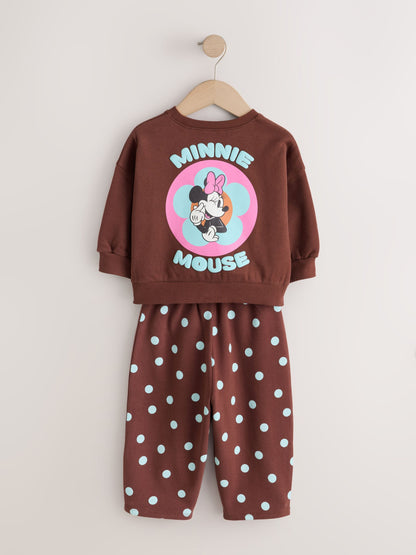 Brown Minnie Mouse Sweatshirt and Barrel Trousers Set (6mths-7yrs) - image 3