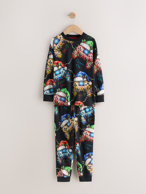 Dsiney Kidz - Black Novelty Gamer Christmas Pyjamas Set (3-16yrs) image 1