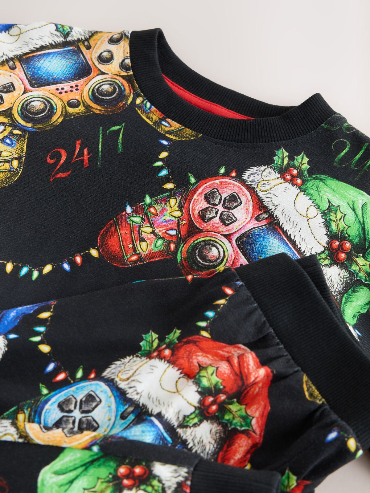 Dsiney Kidz - Black Novelty Gamer Christmas Pyjamas Set (3-16yrs) image 3
