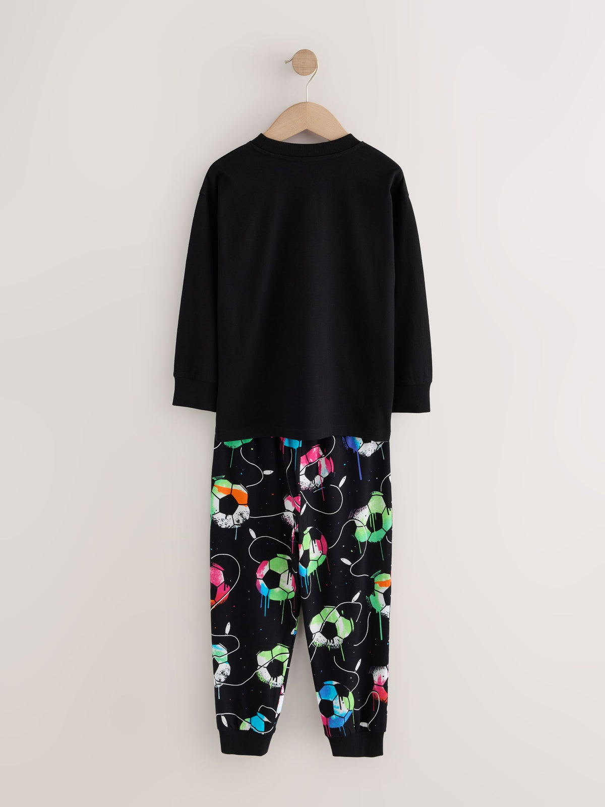 Dsiney Kidz - Black Multi Football Christmas Pyjamas Set (3-16yrs) image 2