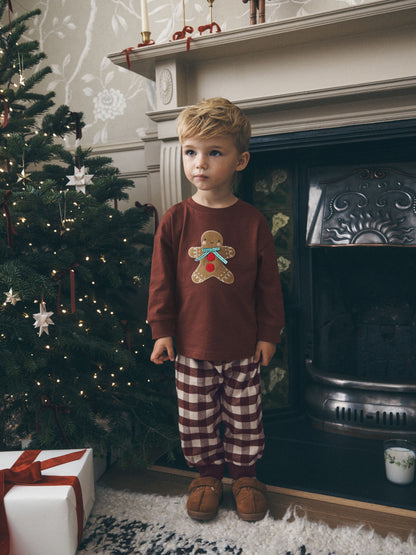 Gingerbread Check Christmas Pyjamas (9mths-10yrs) - image 1