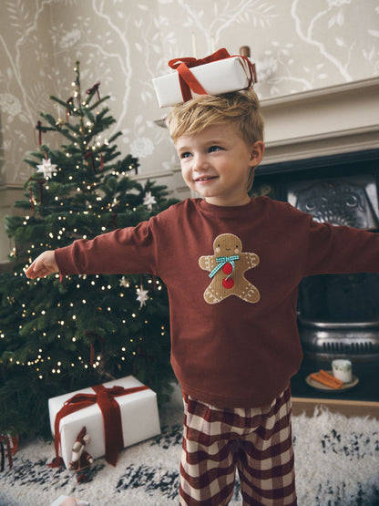 Gingerbread Check Christmas Pyjamas (9mths-10yrs) - image 2