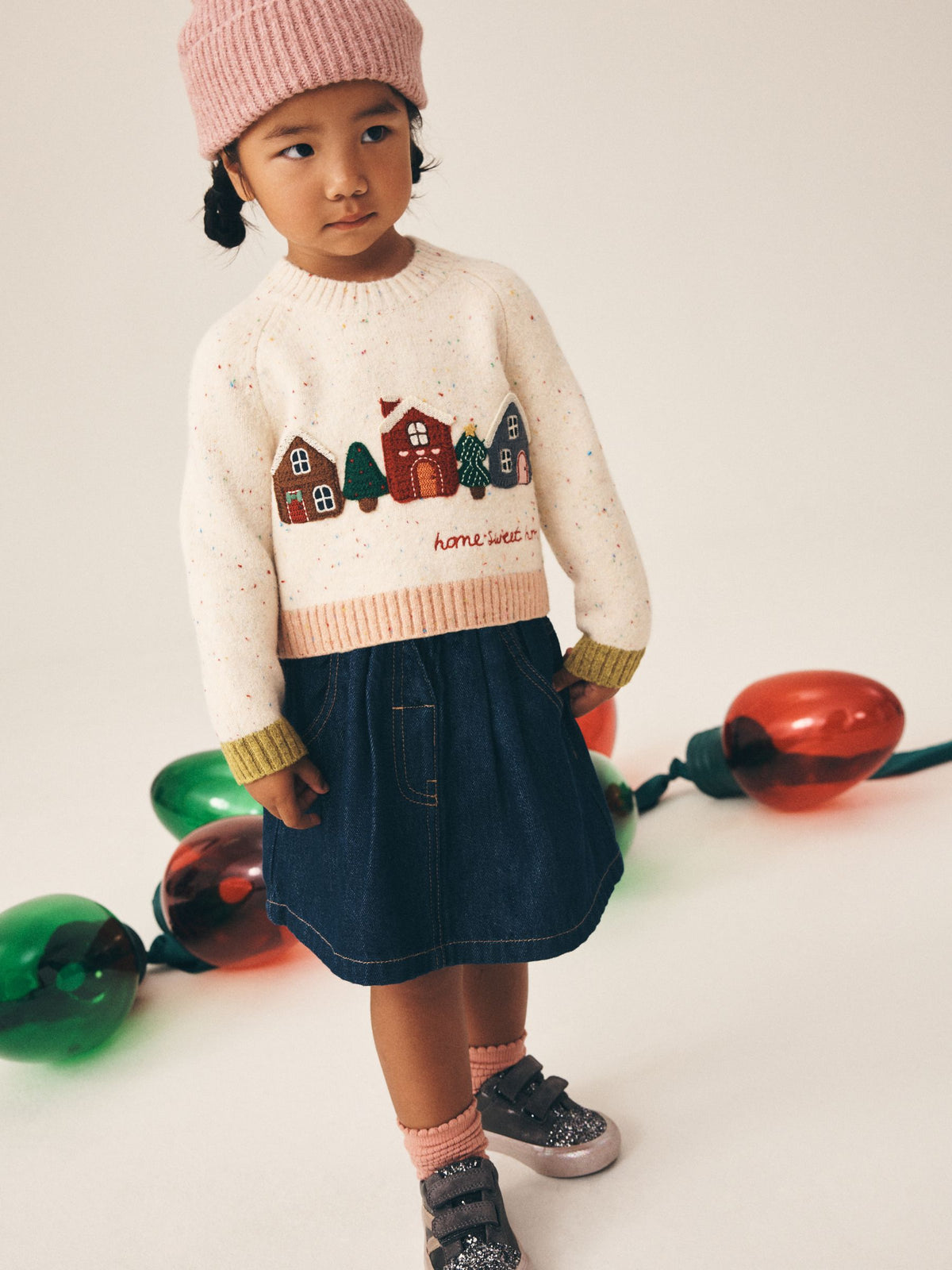 Ecru Home Sweet Home Christmas Jumper (3mths-7yrs) - image 1