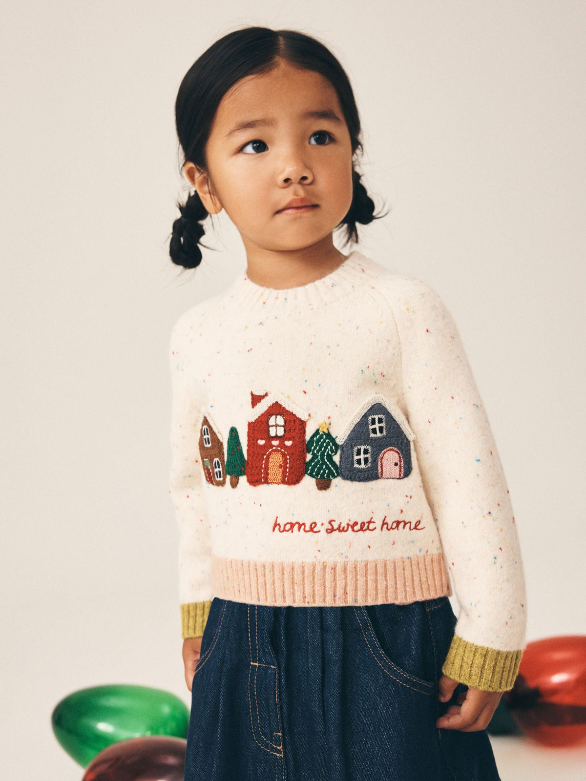 Ecru Home Sweet Home Christmas Jumper (3mths-7yrs) - image 2