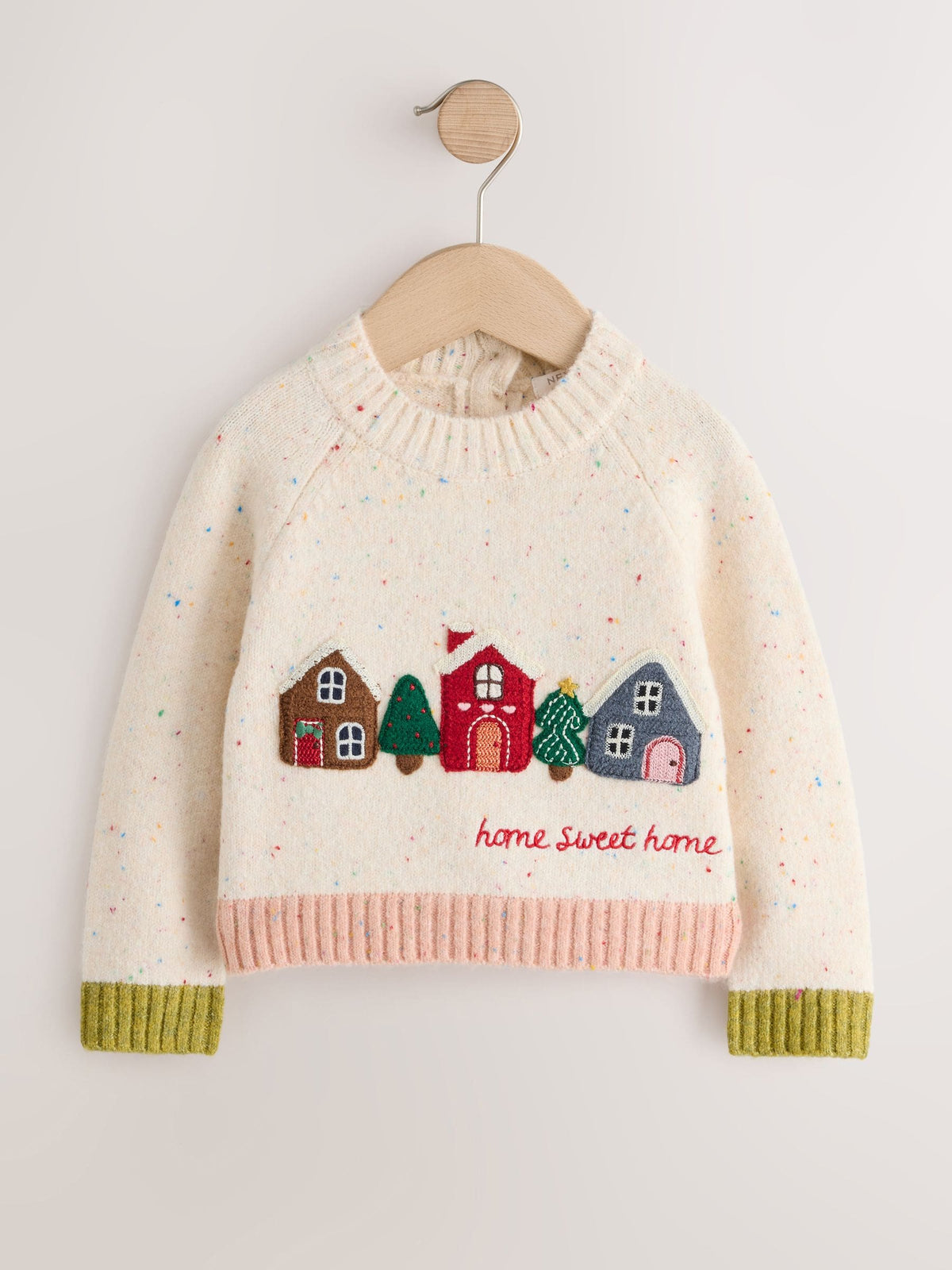 Ecru Home Sweet Home Christmas Jumper (3mths-7yrs) - image 4
