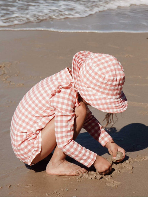 Purebaby Pink Broad Brim Swim Hat image 1