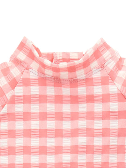 Purebaby Pink Printed Long Sleeve Rashie Swim Set image 4