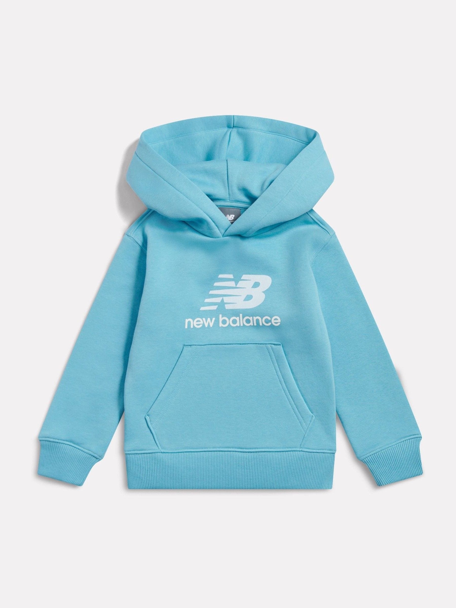 Dsiney Kidz - New Balance Blue Brushback Stacked Logo Hoodie image 1