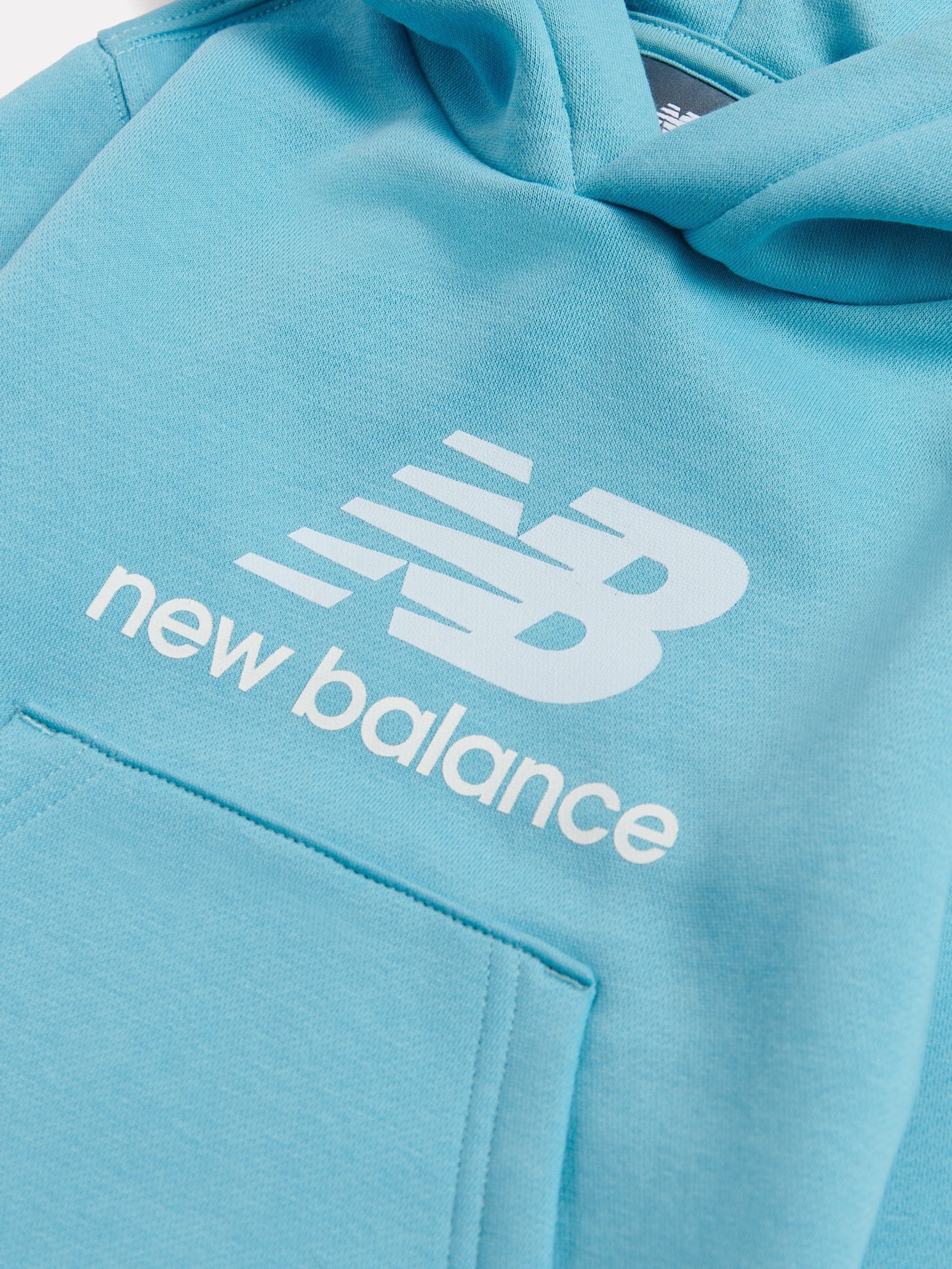 Dsiney Kidz - New Balance Blue Brushback Stacked Logo Hoodie image 3