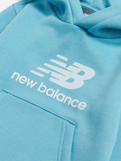 Dsiney Kidz - New Balance Blue Brushback Stacked Logo Hoodie image 3