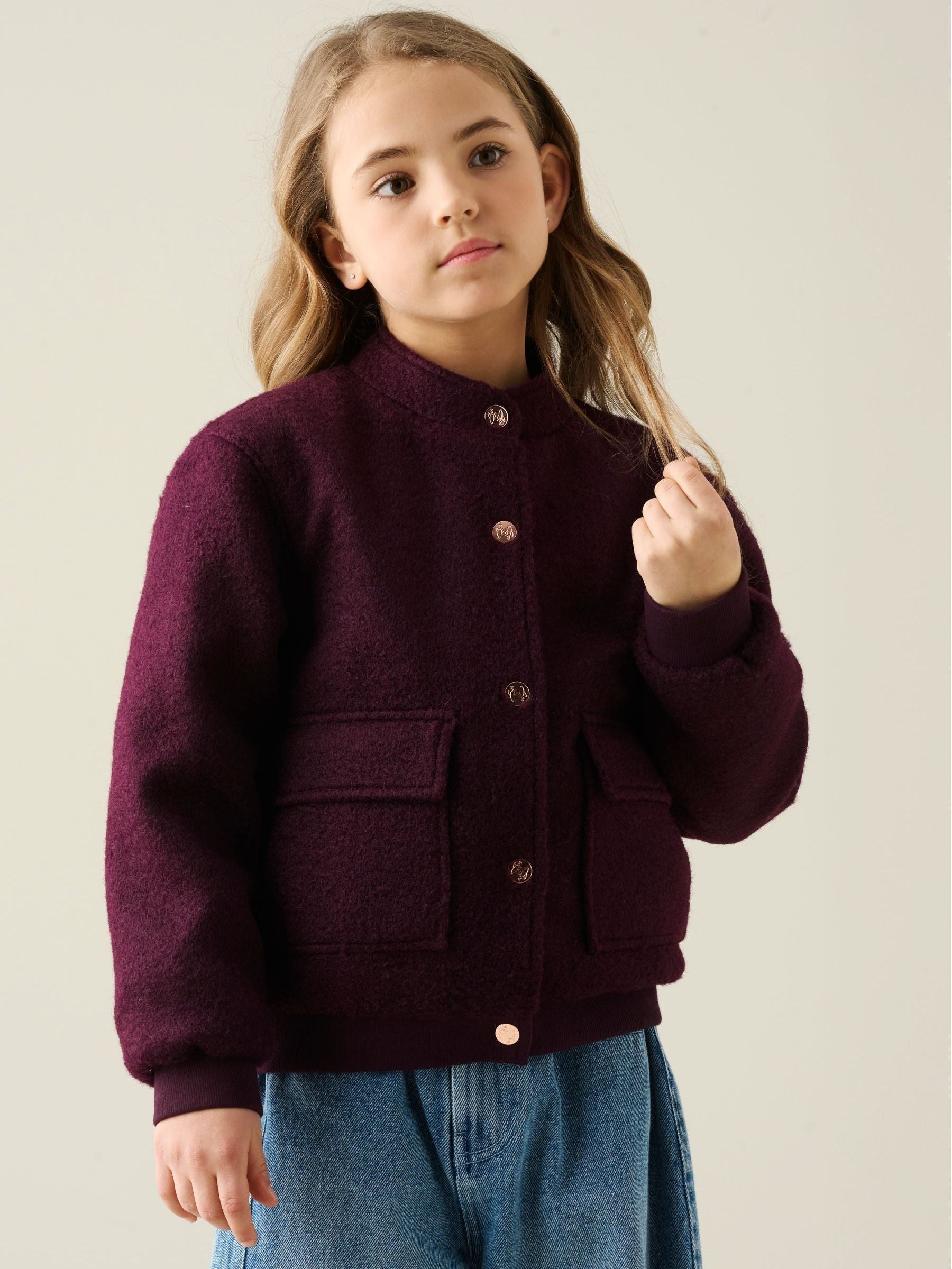 Dsiney Kidz - Angel & Rocket Red Brodie Boucle Jacket image 1