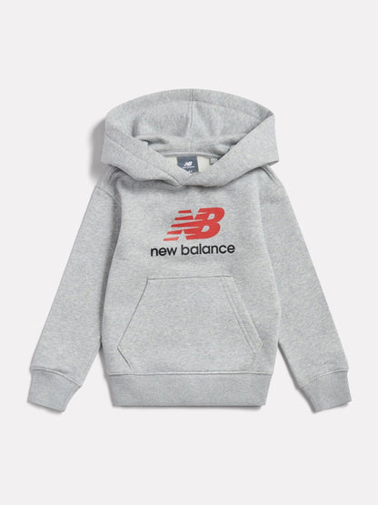Dsiney Kidz - New Balance Grey Brushback Stacked Logo Hoodie image 1