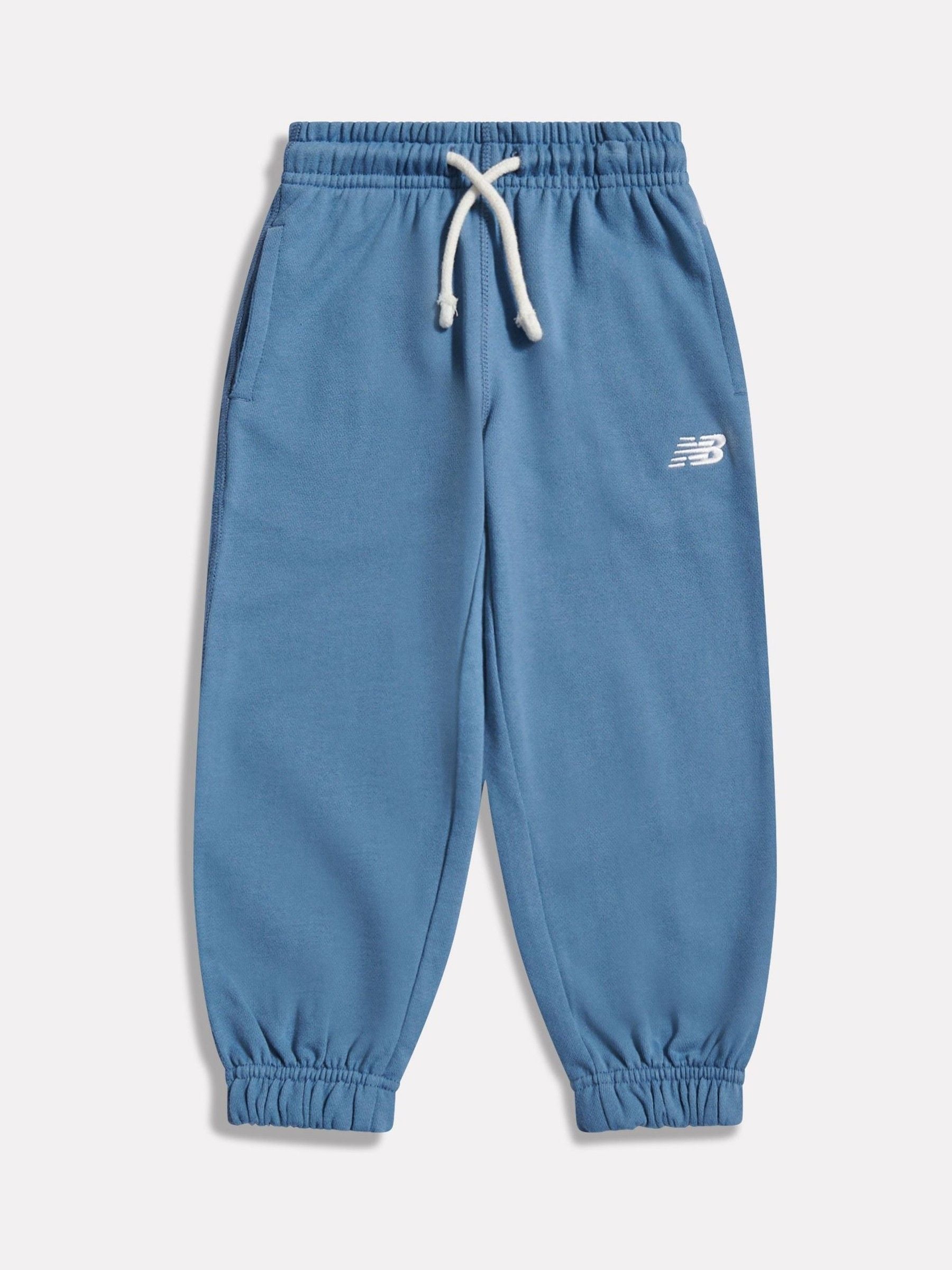 New Balance Blue Small Logo French Terry Joggers image 1