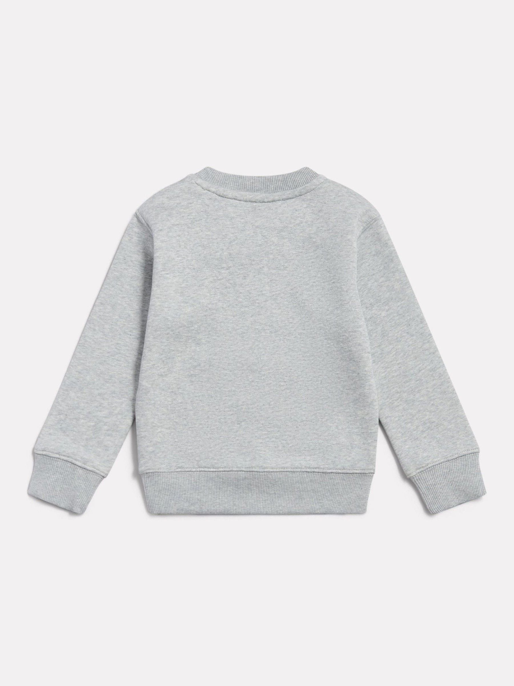 Dsiney Kidz - New Balance Grey Stacked Logo Brushback Crew Neck Sweatshirt image 2