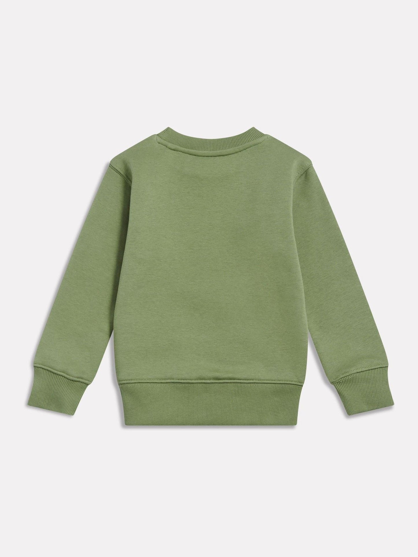 Dsiney Kidz - New Balance Green Stacked Logo Brushback Crew Neck Sweatshirt image 2