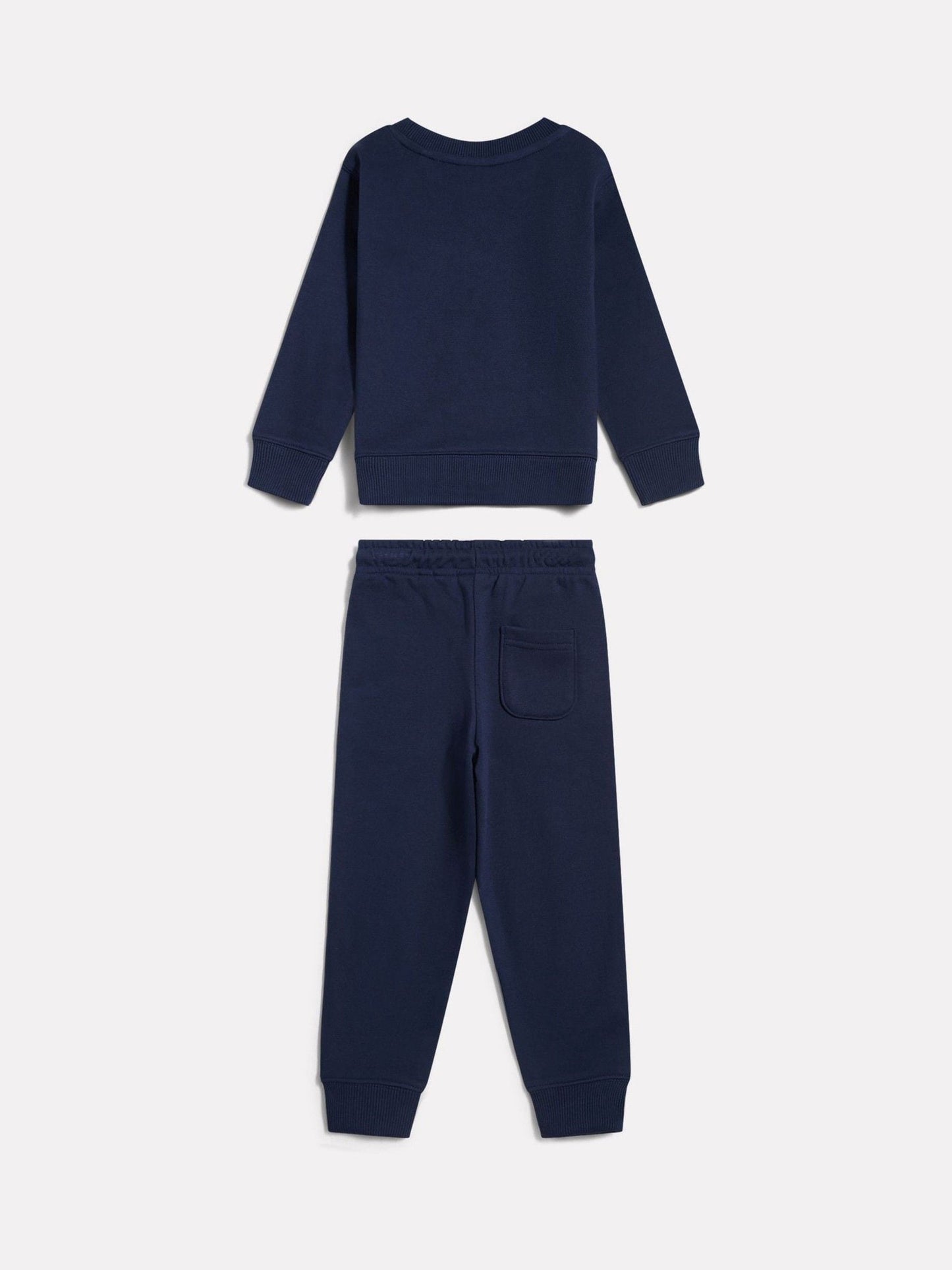 New Balance Blue Stacked Logo Crew Neck Sweat Top & Joggers Set image 2