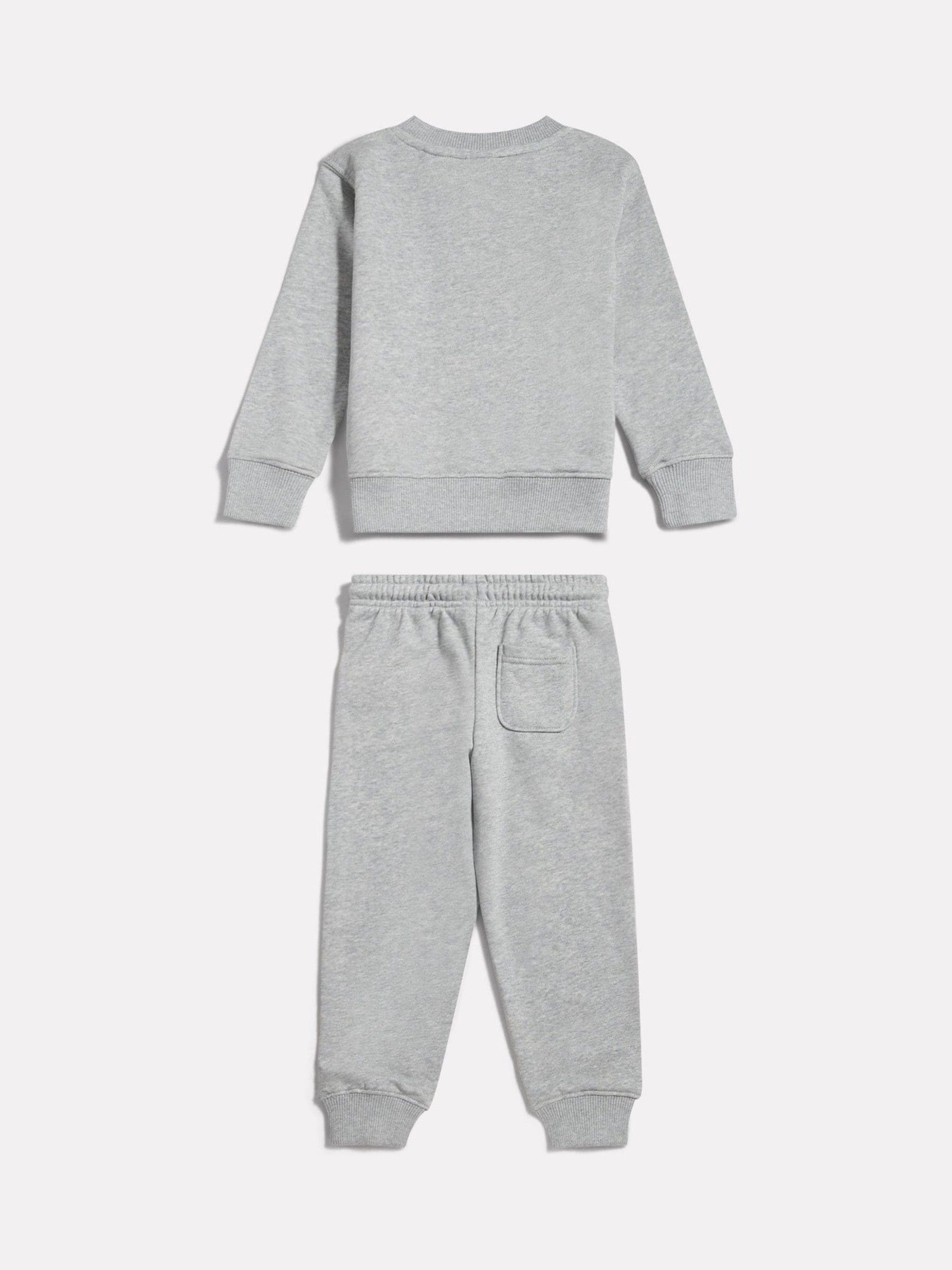 New Balance Grey Stacked Logo Crew Neck Sweat Top & Joggers Set image 2