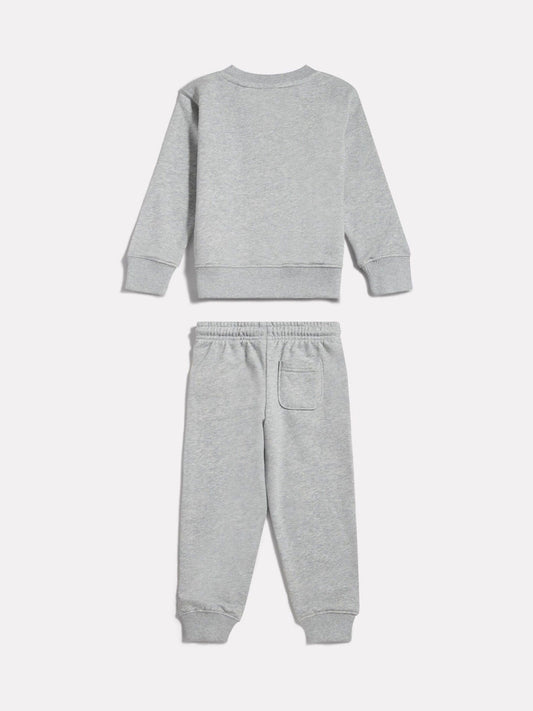 New Balance Grey Stacked Logo Crew Neck Sweat Top & Joggers Set image 2
