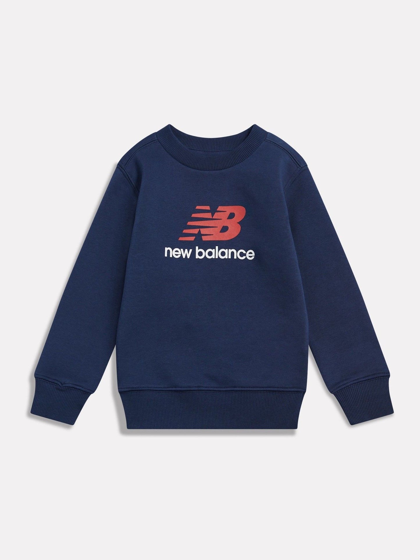 Dsiney Kidz - New Balance Blue Stacked Logo Brushback Crew Neck Sweatshirt image 1