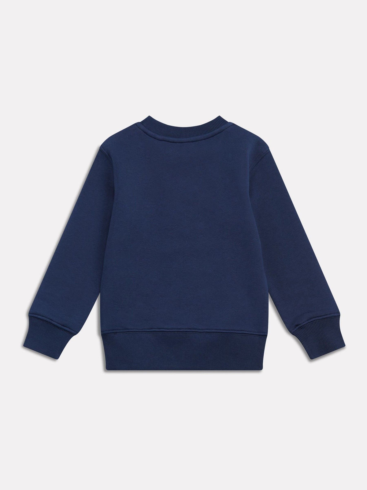 Dsiney Kidz - New Balance Blue Stacked Logo Brushback Crew Neck Sweatshirt image 2