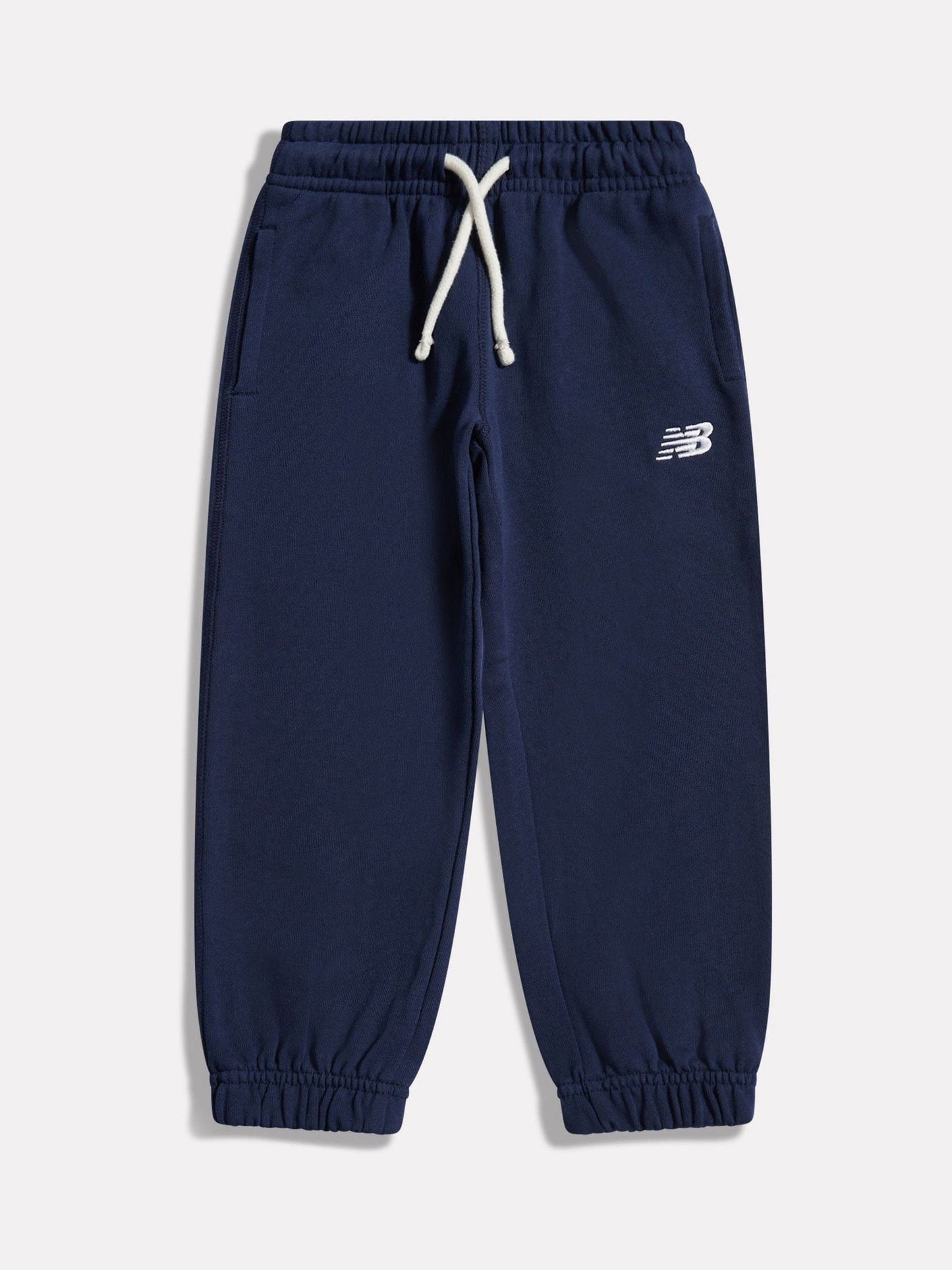 New Balance NB Navy Small Logo French Terry Joggers image 1