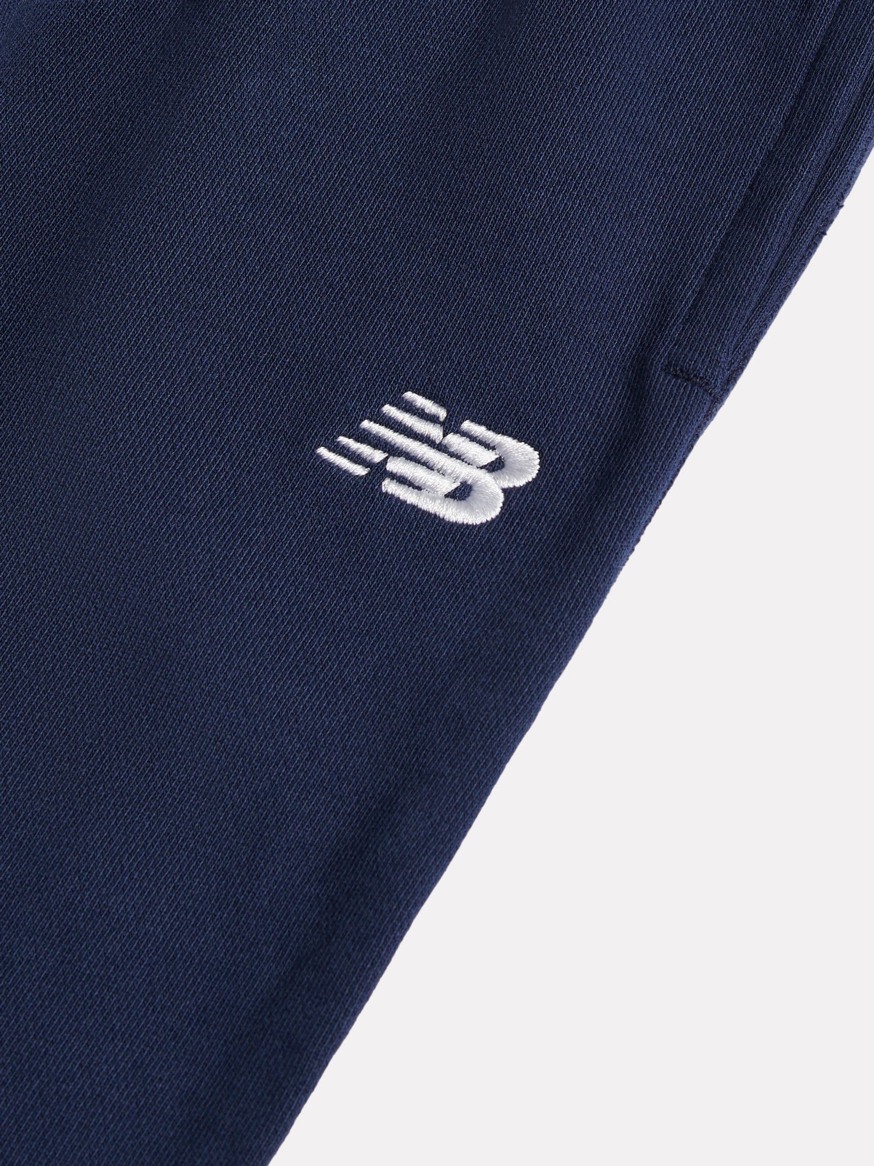 New Balance NB Navy Small Logo French Terry Joggers image 3