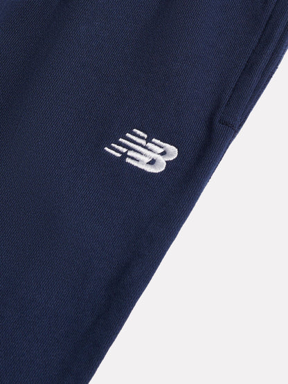 New Balance NB Navy Small Logo French Terry Joggers image 3