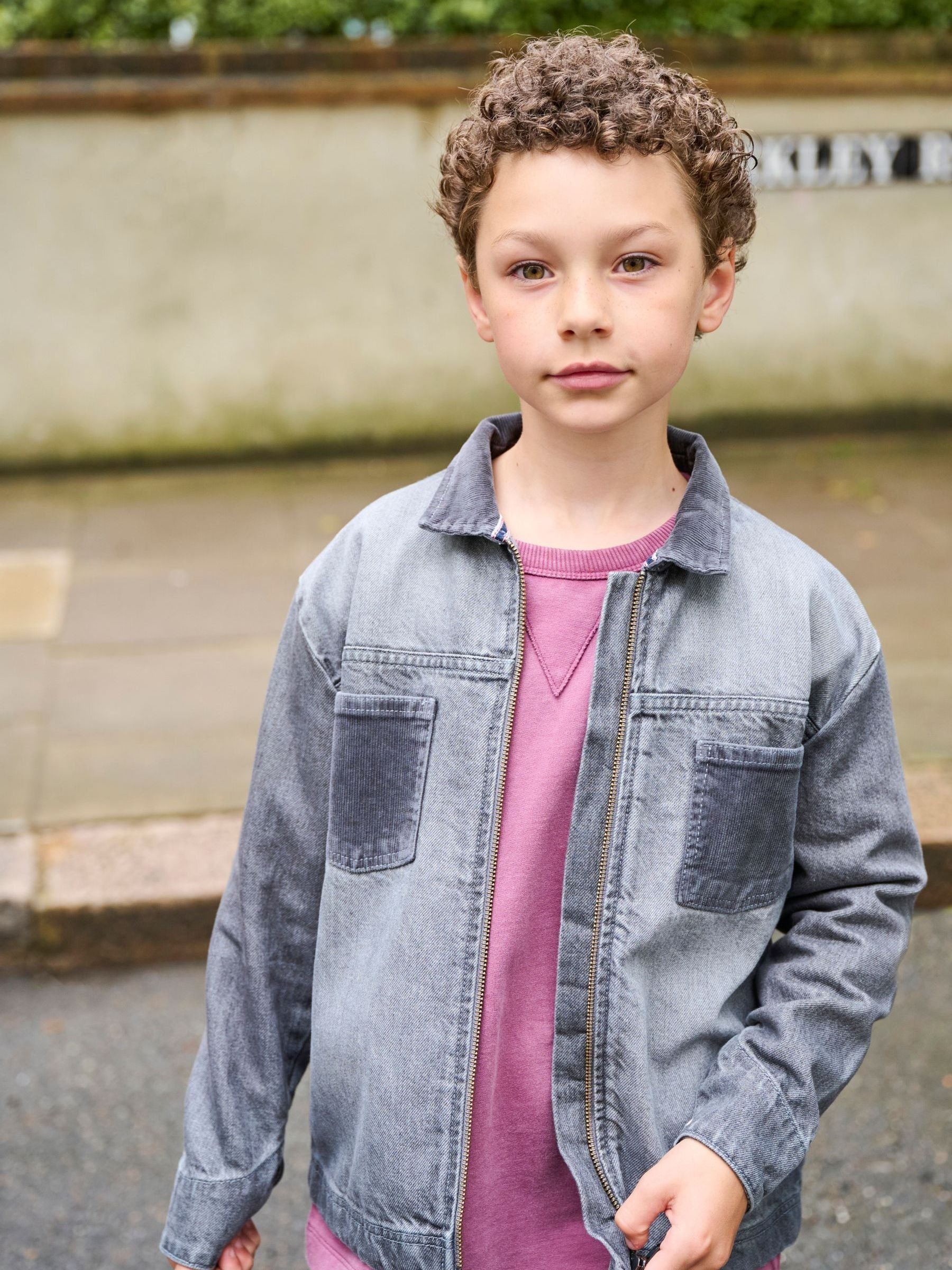 Dsiney Kidz - Angel & Rocket Grey Malik  Cord Detail Denim Jacket image 1
