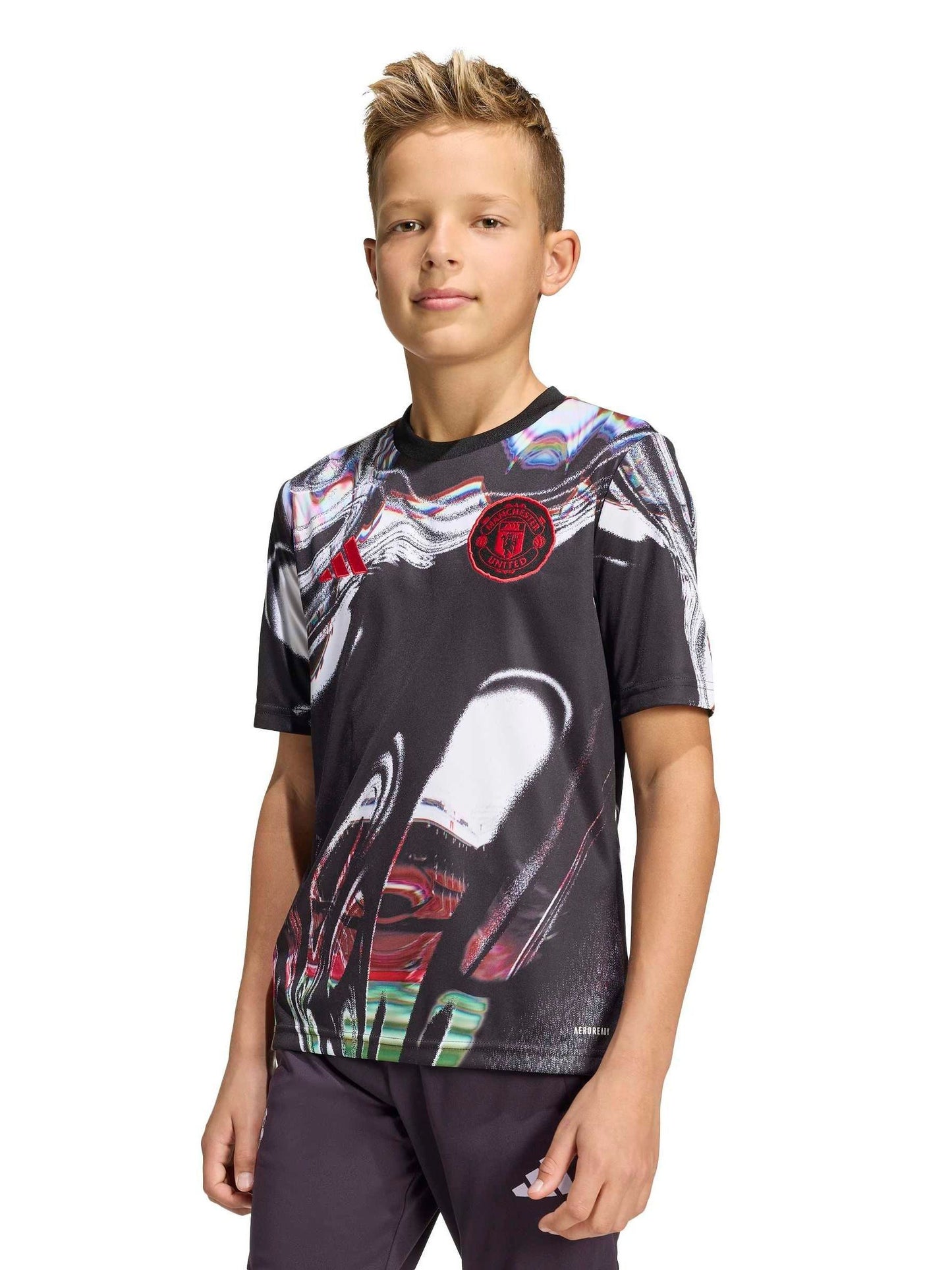 adidas Black Manchester United 25/26 Pre Match Jersey image 1