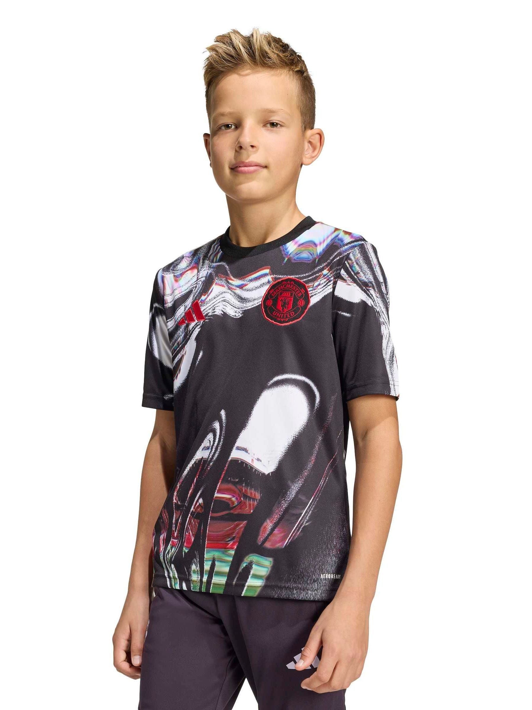 adidas Black Manchester United 25/26 Pre Match Jersey image 1