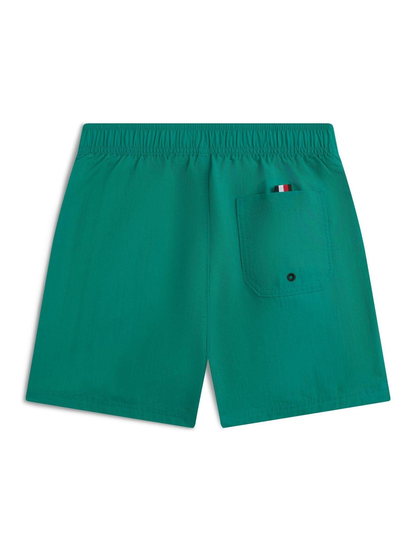 Tommy Hilfiger Green Classic Colour-Blocked Mid Length Swim Shorts image 2
