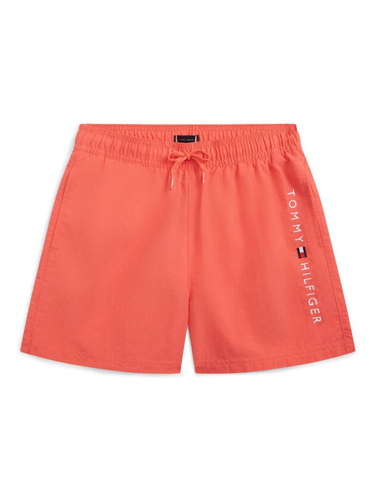 Tommy Hilfiger Pink Original Logo Embroidery Mid Length Swim Shorts image 1