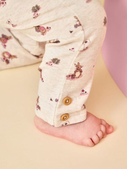 Dsiney Kidz - JoJo Maman Bébé Sage Green Floral Peter Rabbit™ Flopsy Sweatshirt & Legging Set image 3