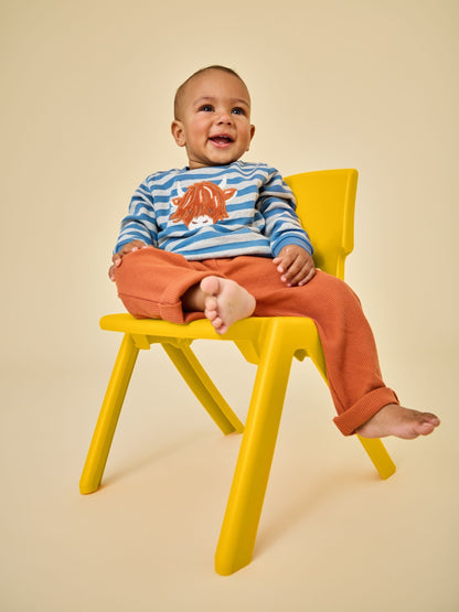Dsiney Kidz - Jojo Maman Bébé Orange Highland Cow Sweatshirt & Trouser Set image 1