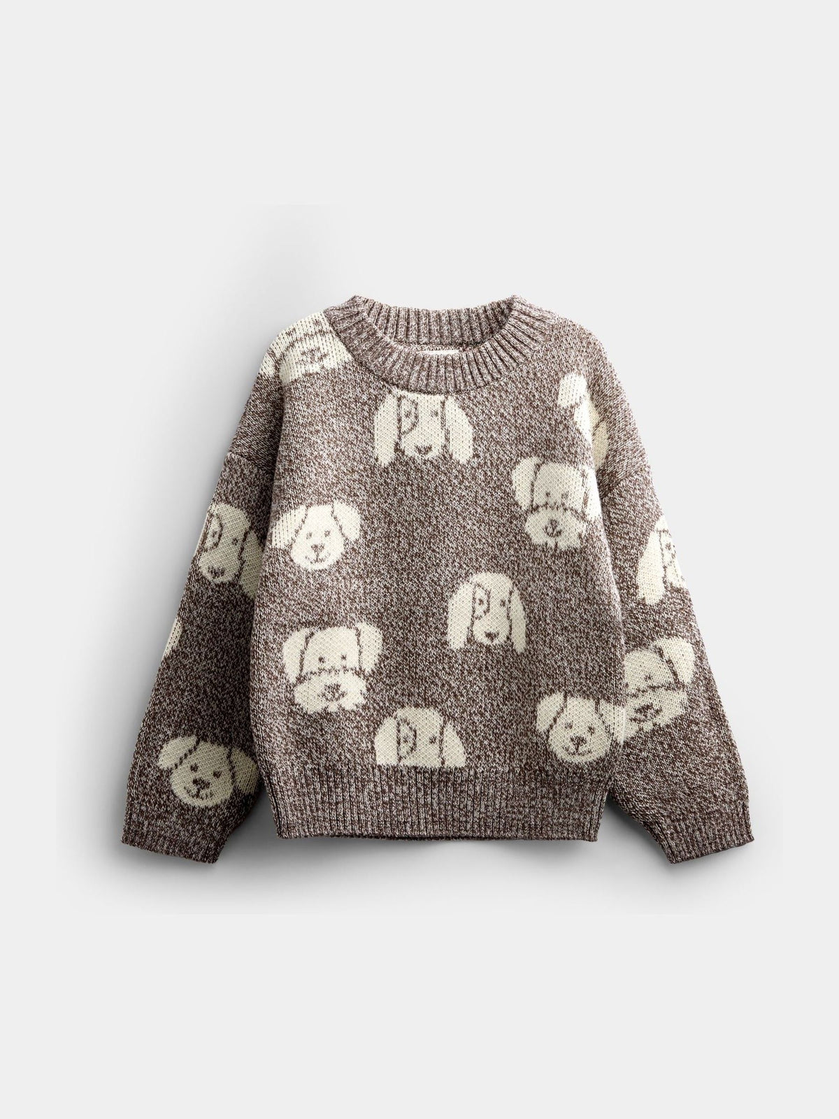 Jojo Maman Bébé Brown Dog Graphic Knit Jumper - image 2