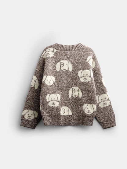 Jojo Maman Bébé Brown Dog Graphic Knit Jumper - image 3