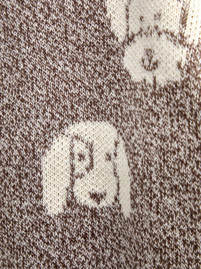 Jojo Maman Bébé Brown Dog Graphic Knit Jumper - image 5