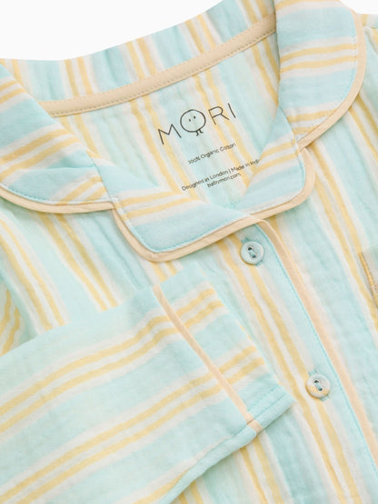 MORI Cream Stripe Pyjamas Set - image 6