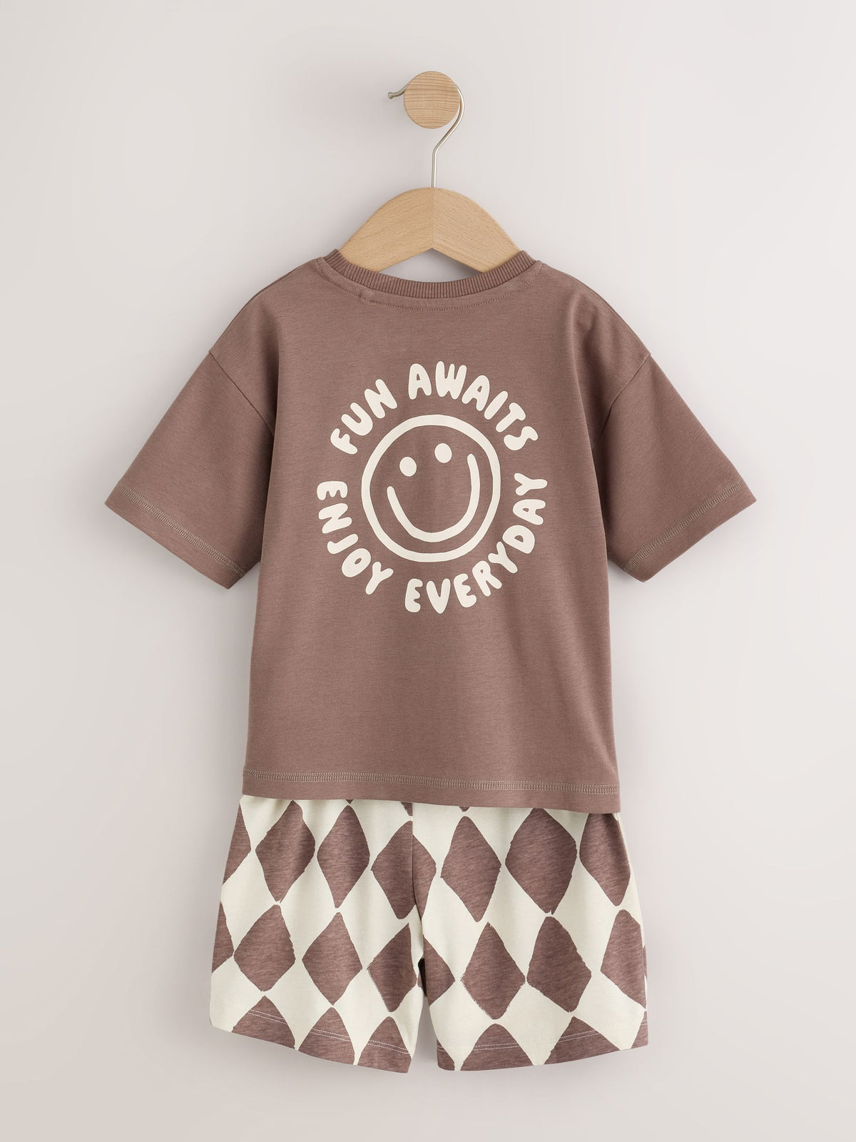 Khaki/Grey/Maroon Shorts Pyjamas 3 Pack (9mths-12yrs) - image 5