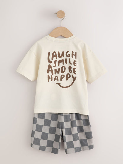 Khaki/Grey/Maroon Shorts Pyjamas 3 Pack (9mths-12yrs) - image 6