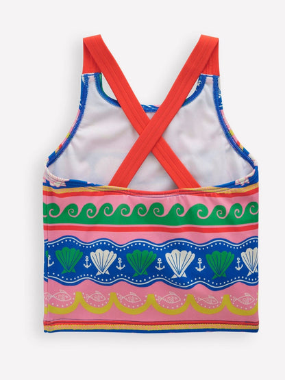 Boden Pink Cross Back Tankini Top image 2