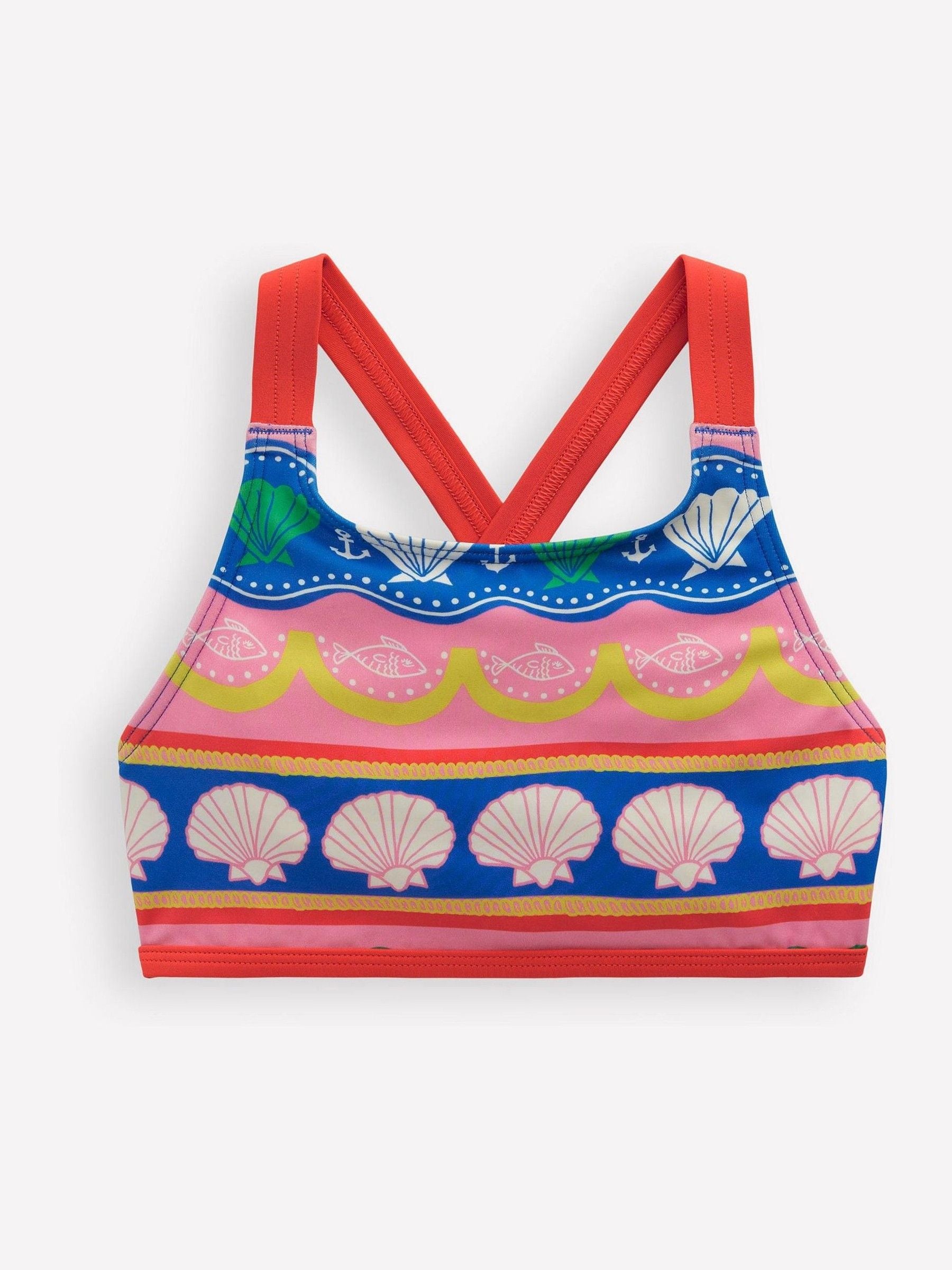 Boden Pink Cross Back Bikini Top image 1