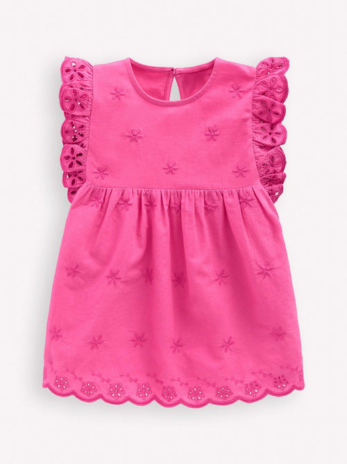 Boden Pink Fabric Mix Broderie Top image 1