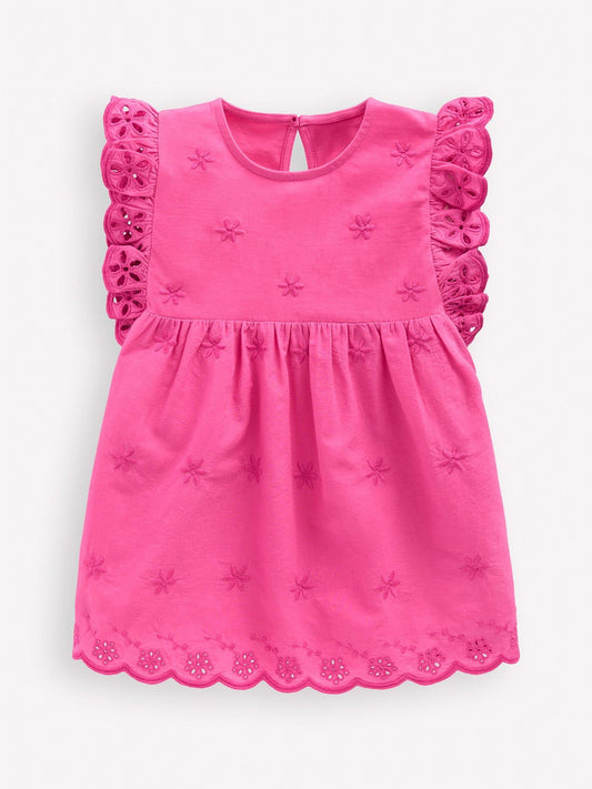 Boden Pink Fabric Mix Broderie Top image 1