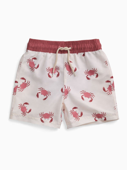 KIDLY by MORI Cream Board Swim Shorts image 5