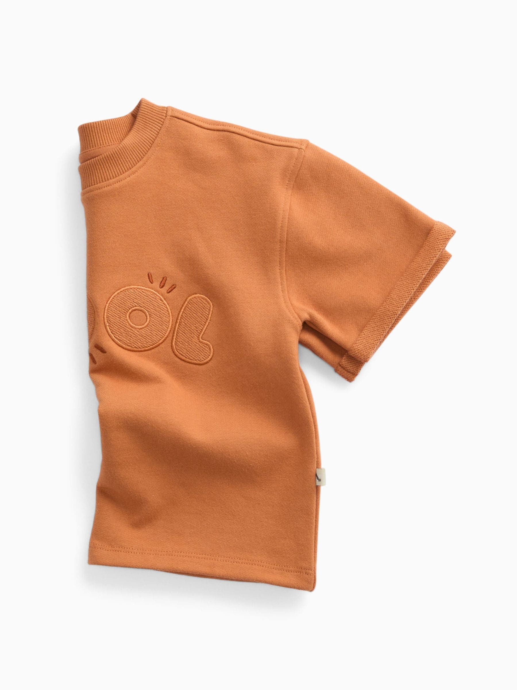 Dsiney Kidz - KIDLY by MORI Brown Kool Oversized Loopback Soft Cotton T-Shirt image 5