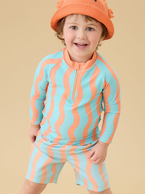 Dsiney Kidz - KIDLY by MORI Turquiose Orange Sunsafe Board Shorts image 1