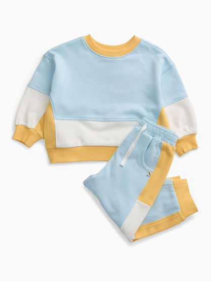 Dsiney Kidz - KIDLY by MORI Yellow Colourblock Soft Cotton Oversized Sweatshirt image 6